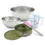 Voir la diapositive 1 : ZENKER Set de 5 ustensiles de pâtisserie moule à manqué 2 bols spatule et verre doseur Zenker Green Vision