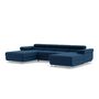 Voir la diapositive 5 : BEST MOBILIER Pablo - canapé panoramique en u - 7 places - convertible avec coffres et têtières réglables - en velours