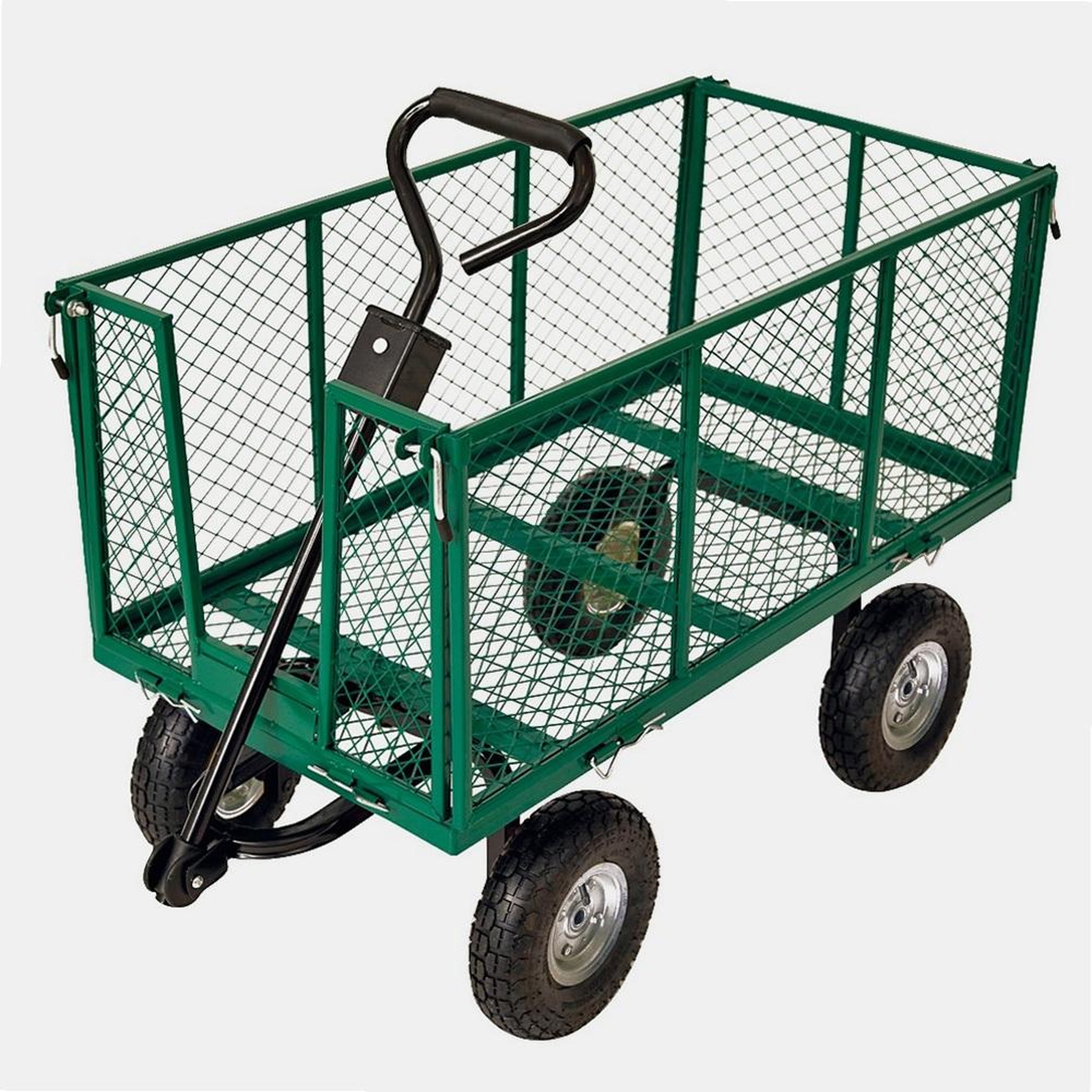 Voir la diapositive 2 : WERKAPRO Chariot remorque de jardin grillagé werka pro