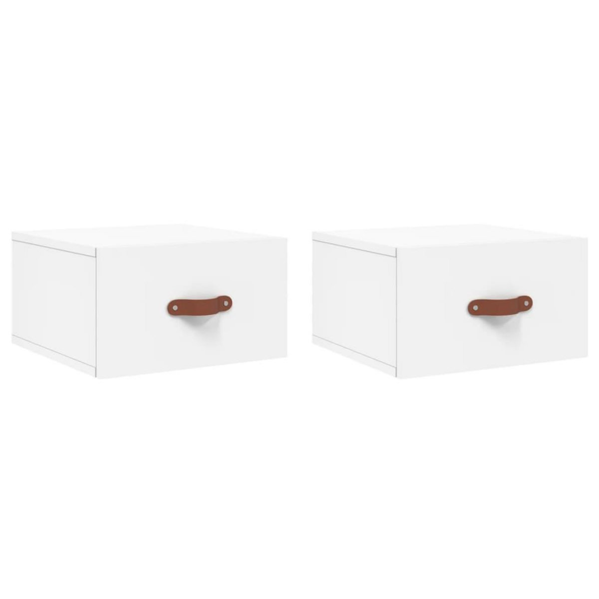 VIDAXL Tables de chevet murales 2 pcs blanc 35x35x20 cm