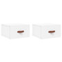 Voir la diapositive 2 : VIDAXL Tables de chevet murales 2 pcs blanc 35x35x20 cm