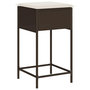 Voir la diapositive 4 : VIDAXL Ensemble de bar de jardin 9 pcs avec coussins marron poly rotin