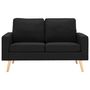 Voir la diapositive 3 : VIDAXL Canape a 2 places Noir Tissu