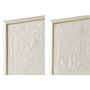 Voir la diapositive 2 : Paris Prix Lot de 2 Tableaux Effet Plâtre  Morceau  80x80cm Blanc