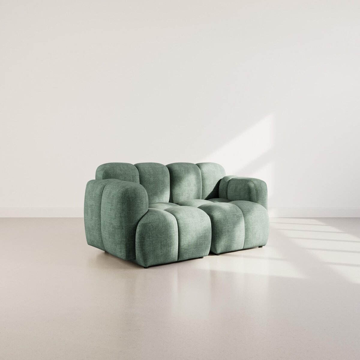 LISA DESIGN Grace - canapé modulable 2 places en velours texturé