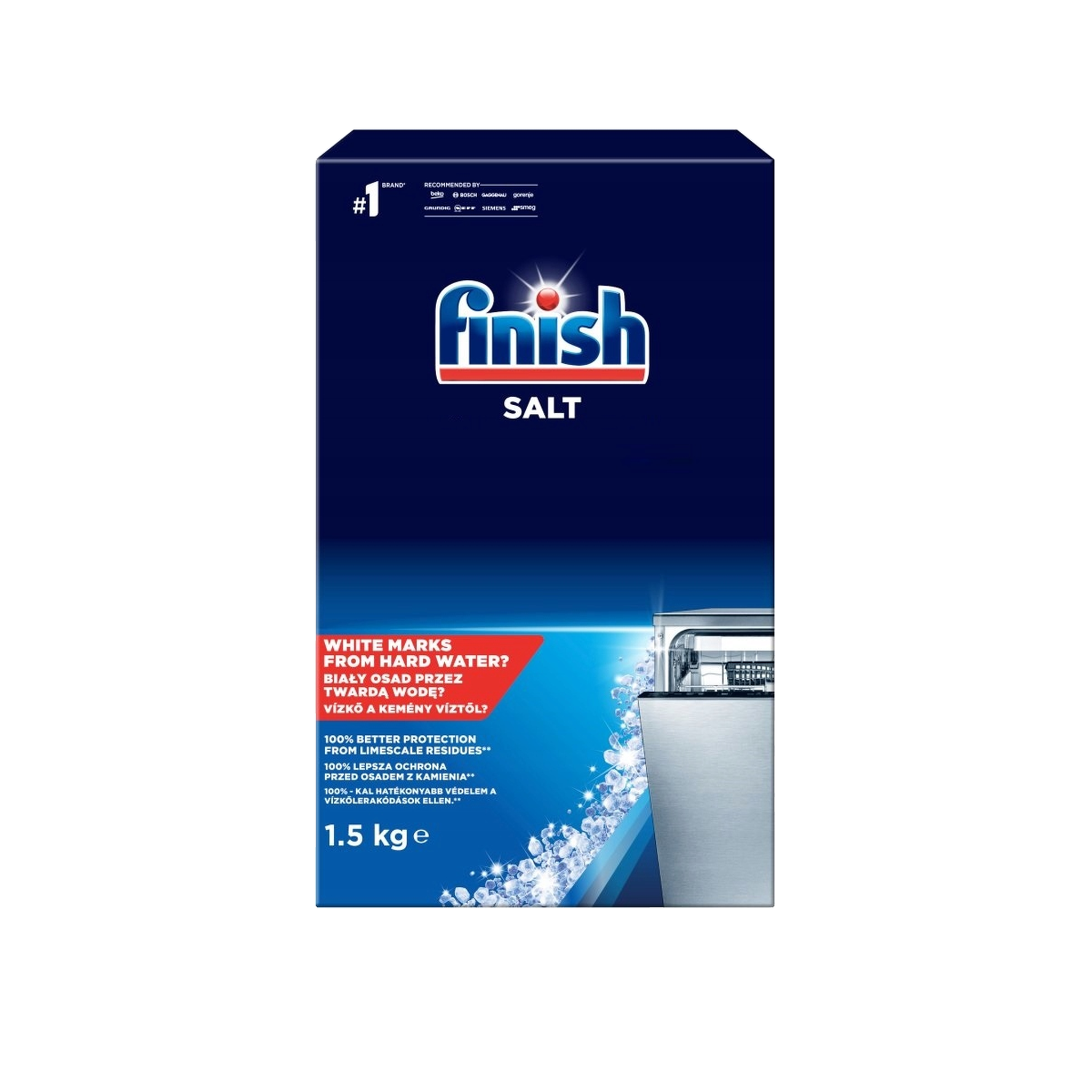 Voir la diapositive 3 : FINISH sel pour lave-vaisselle 1.5kg