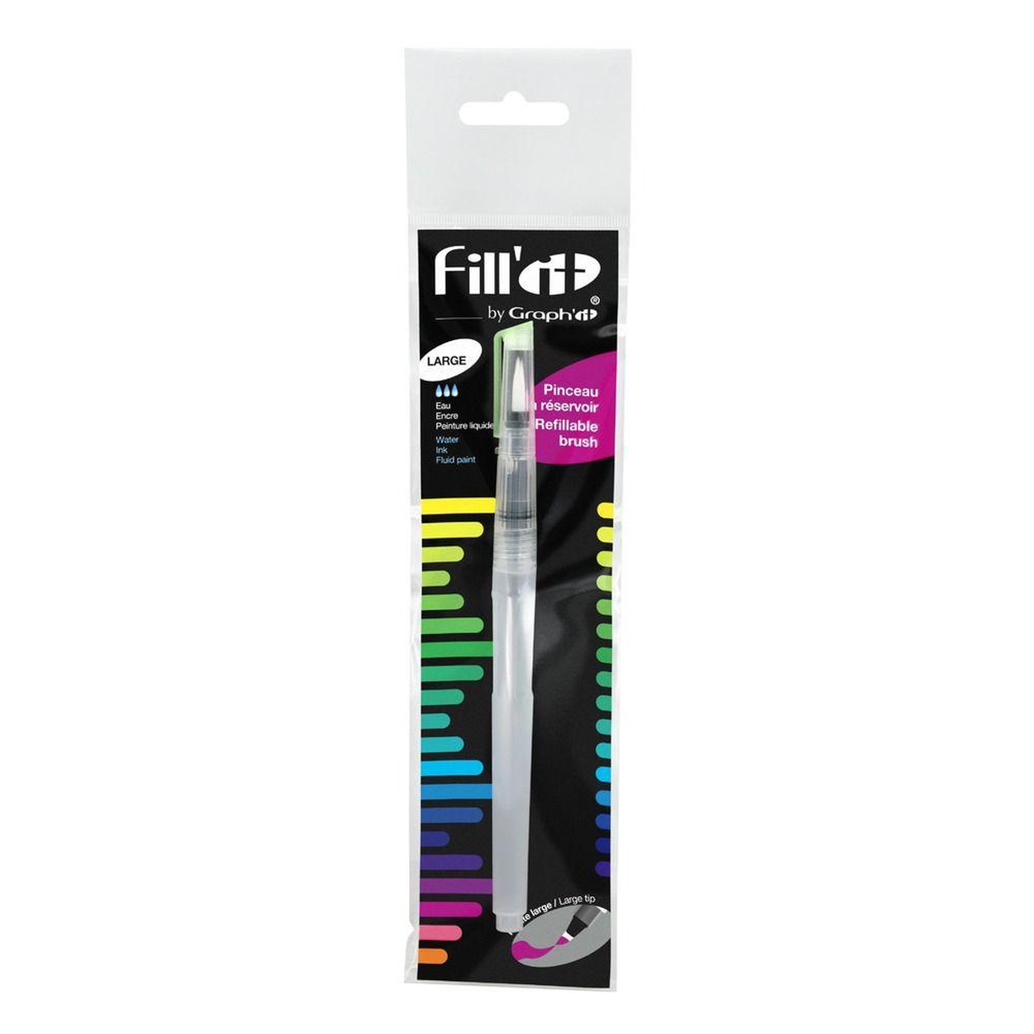 Graph it Pinceau réservoir à pointe large Fill'It - 8 ml