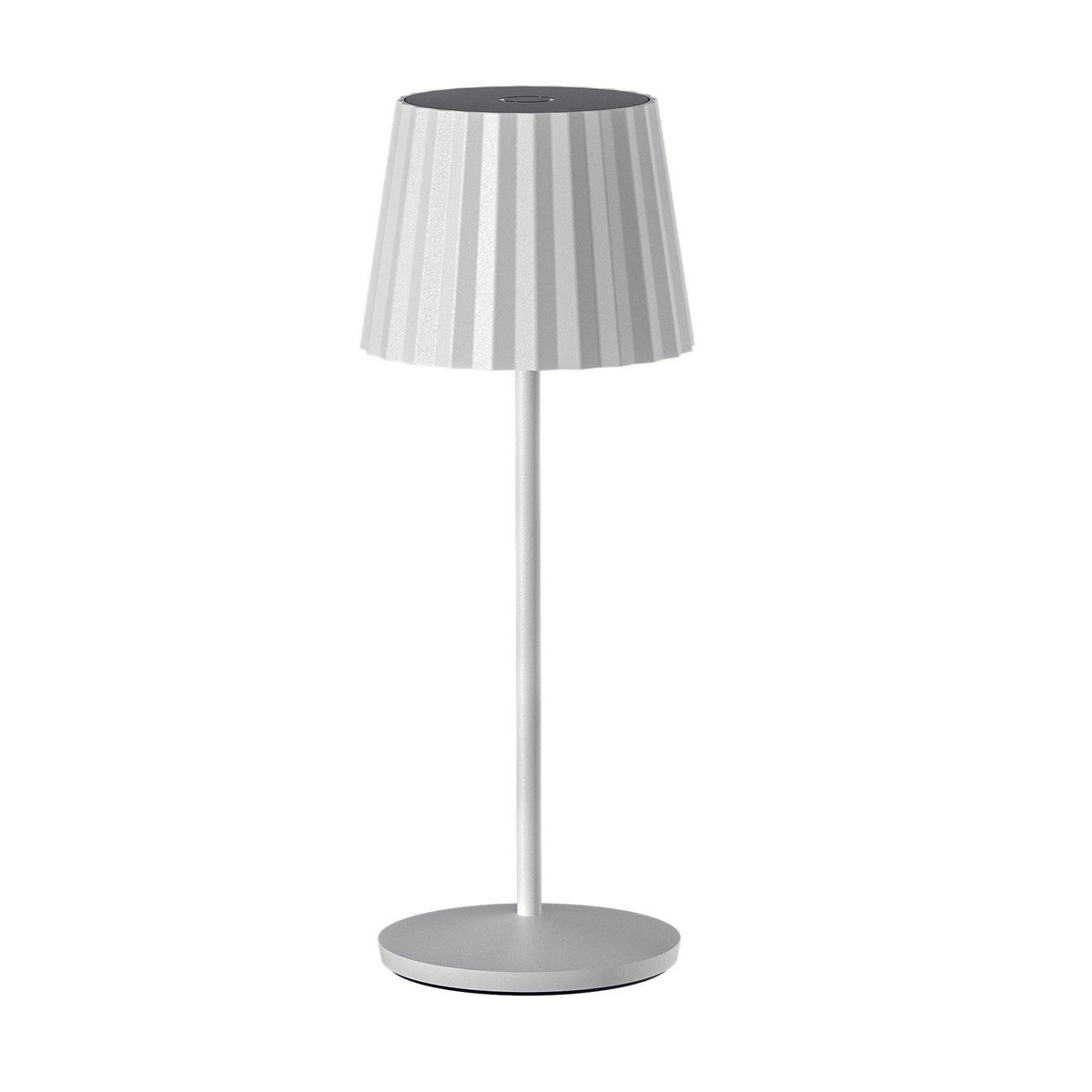 Lumisky 6 lampes avec plateau de chargement ABBY Blanc Aluminium H29 cm