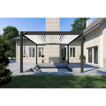 Pergola Bioclimatique autoportée 4x4 m - Aluminium - Anthracite/blanc - VS OmBREA®