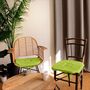 Voir la diapositive 2 : Paris Prix Galette de Chaise Uni  Basic  40x40cm Anis