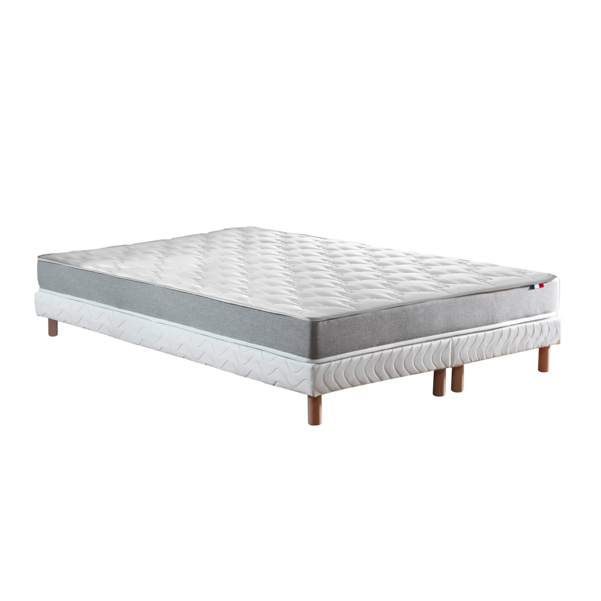 Voir la diapositive 4 : IDLITERIE Ensemble matelas mousse ferme réversible ALTO et sommier - confort français