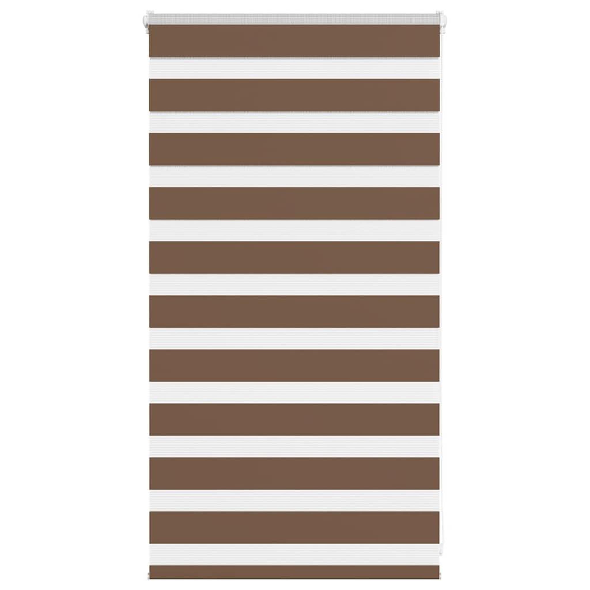 VIDAXL Store zebre marron 85x100 cm largeur du tissu 80,9 cm polyester