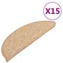 Voir la diapositive 2 : VIDAXL Tapis d'escalier autocollants 15 pcs 56x17x3 cm Marron clair