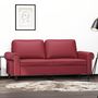 Voir la diapositive 1 : VIDAXL Canape a 2 places Rouge bordeaux 140 cm Similicuir