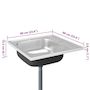 Voir la diapositive 6 : VIDAXL Jeu d'evier de cuisine et egouttoir argente 600x600x155 mm inox