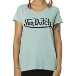 VON DUTCH T shirt  Femme Von Dutch Slub SA. Coloris disponibles : Bleu