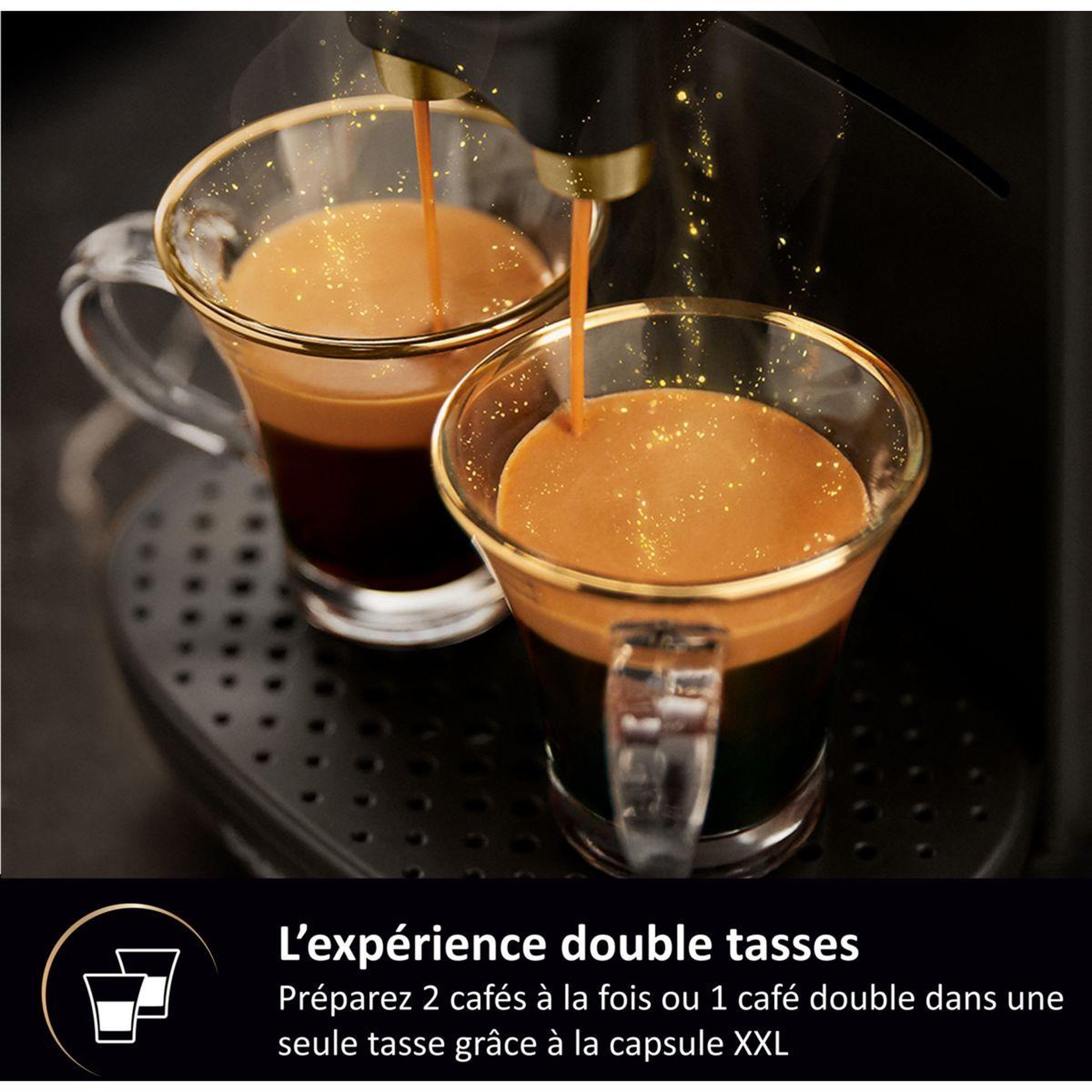Voir la diapositive 5 : Philips Cafetière à dosette lm9012/20 l'or barista sublime gris, 19 bars