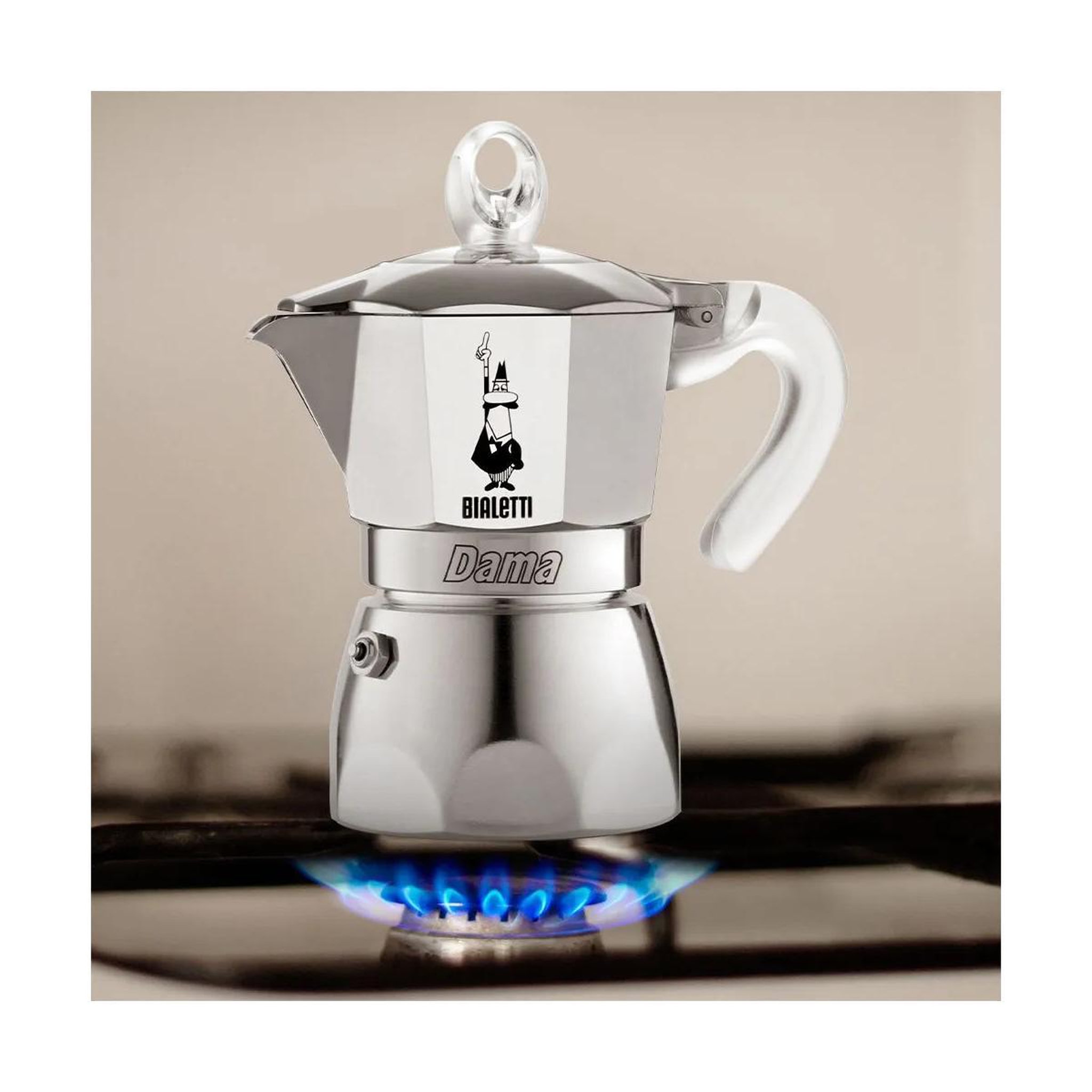 Voir la diapositive 3 : BIALETTI Cafetière Moka Bialetti Dama Pure Ice Métallique