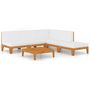 Voir la diapositive 2 : VIDAXL Salon de jardin 6 pcs avec coussins Bois d'acacia solide