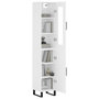 Voir la diapositive 3 : VIDAXL Buffet haut Blanc 34,5x34x180 cm Bois d'ingenierie