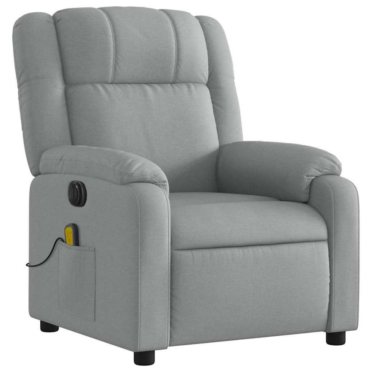 VIDAXL Fauteuil de massage inclinable electrique gris clair tissu