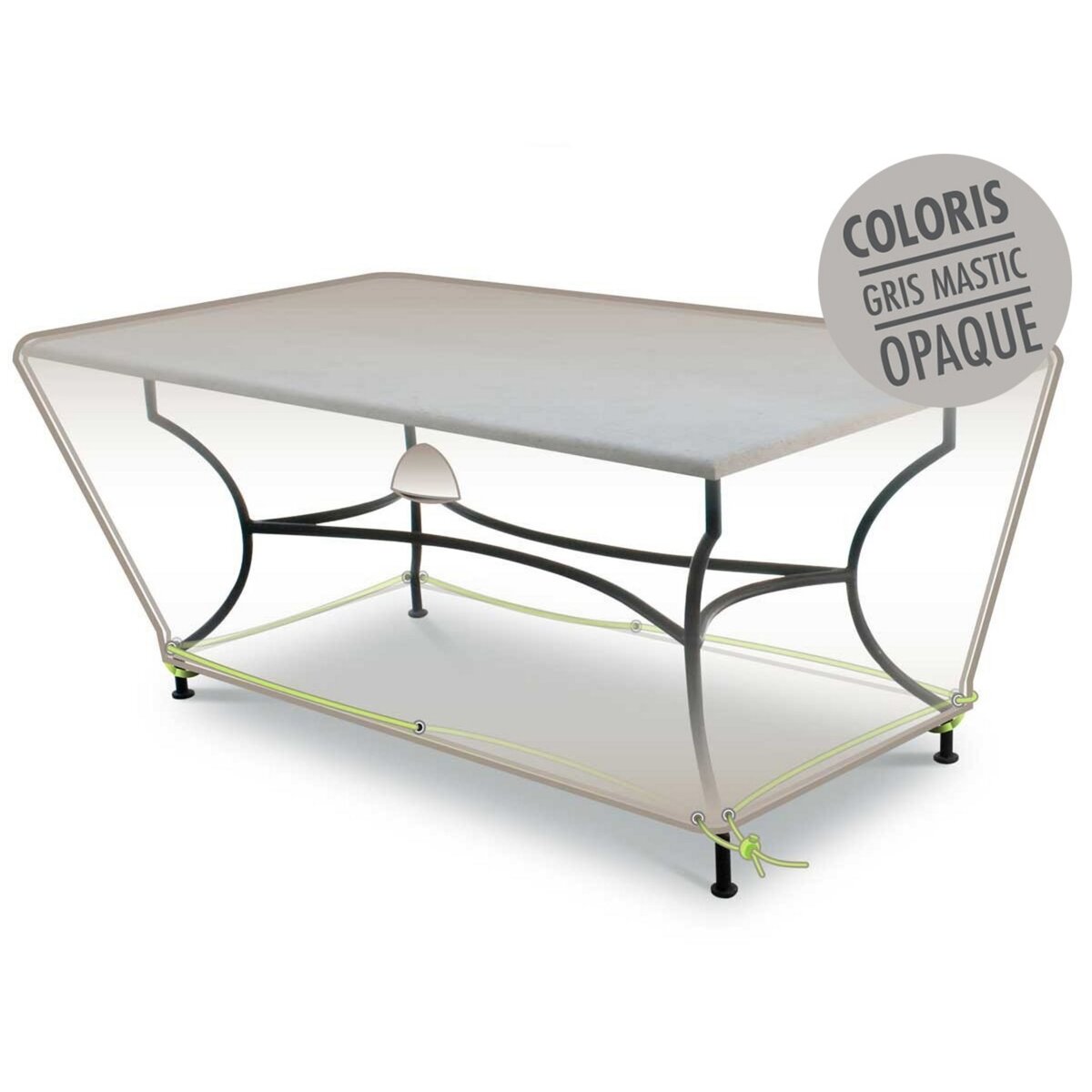 Jardiline Housse de protection Cover Line pour table rectangulaire 6-8 personnes - 210 x 100 x 50 cm