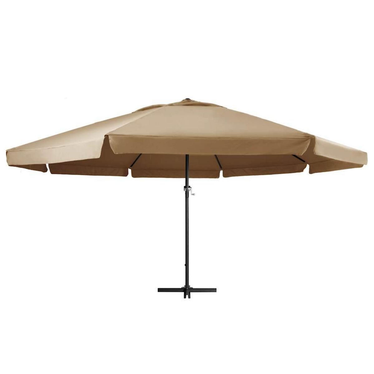 VIDAXL Parasol de jardin avec mat en aluminium 600 cm taupe