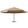 Voir la diapositive 2 : VIDAXL Parasol de jardin avec mat en aluminium 600 cm taupe