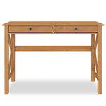 IDIMEX Bureau ADRIAN L 110 cm 2 tiroirs en bois massif. Coloris disponibles : Marron
