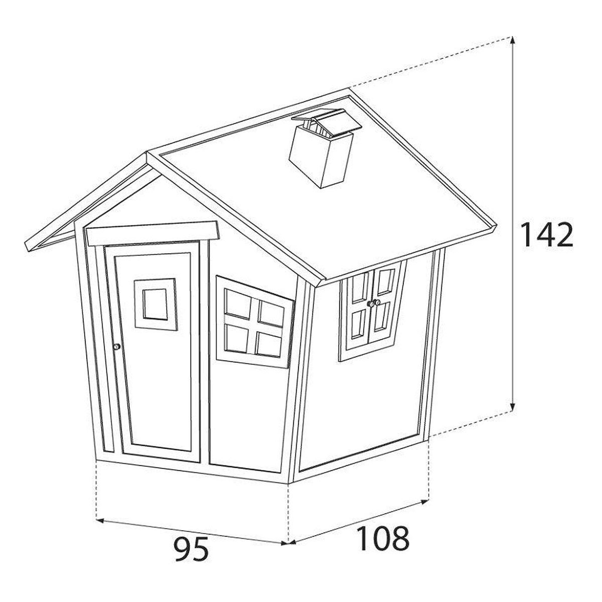 Voir la diapositive 4 : AXI Cabane de jardin pour enfant - Bois - H1.42m - ALICE