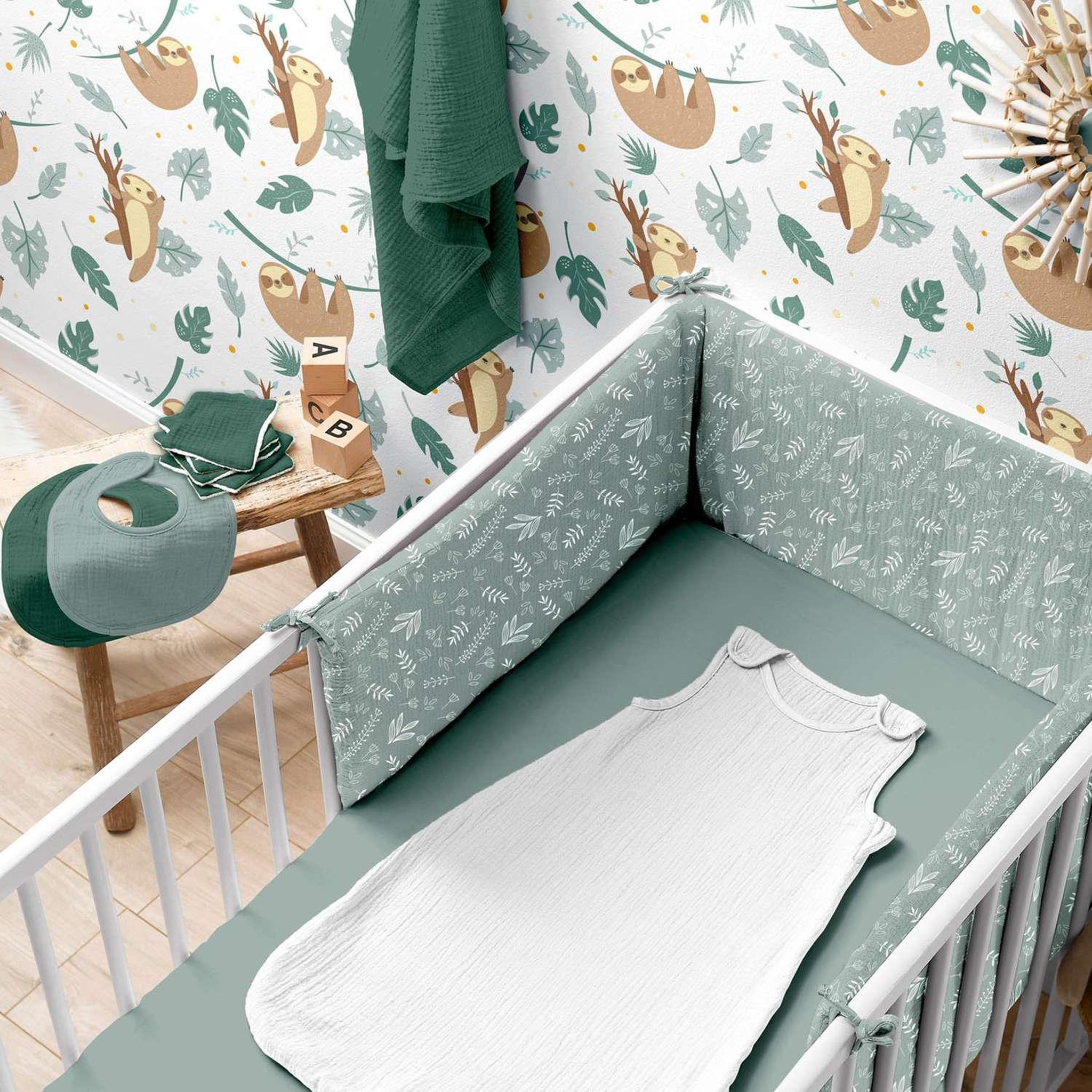 Voir la diapositive 2 : BEBE DOUCEUR Drap housse en gaze de coton - 100% Coton