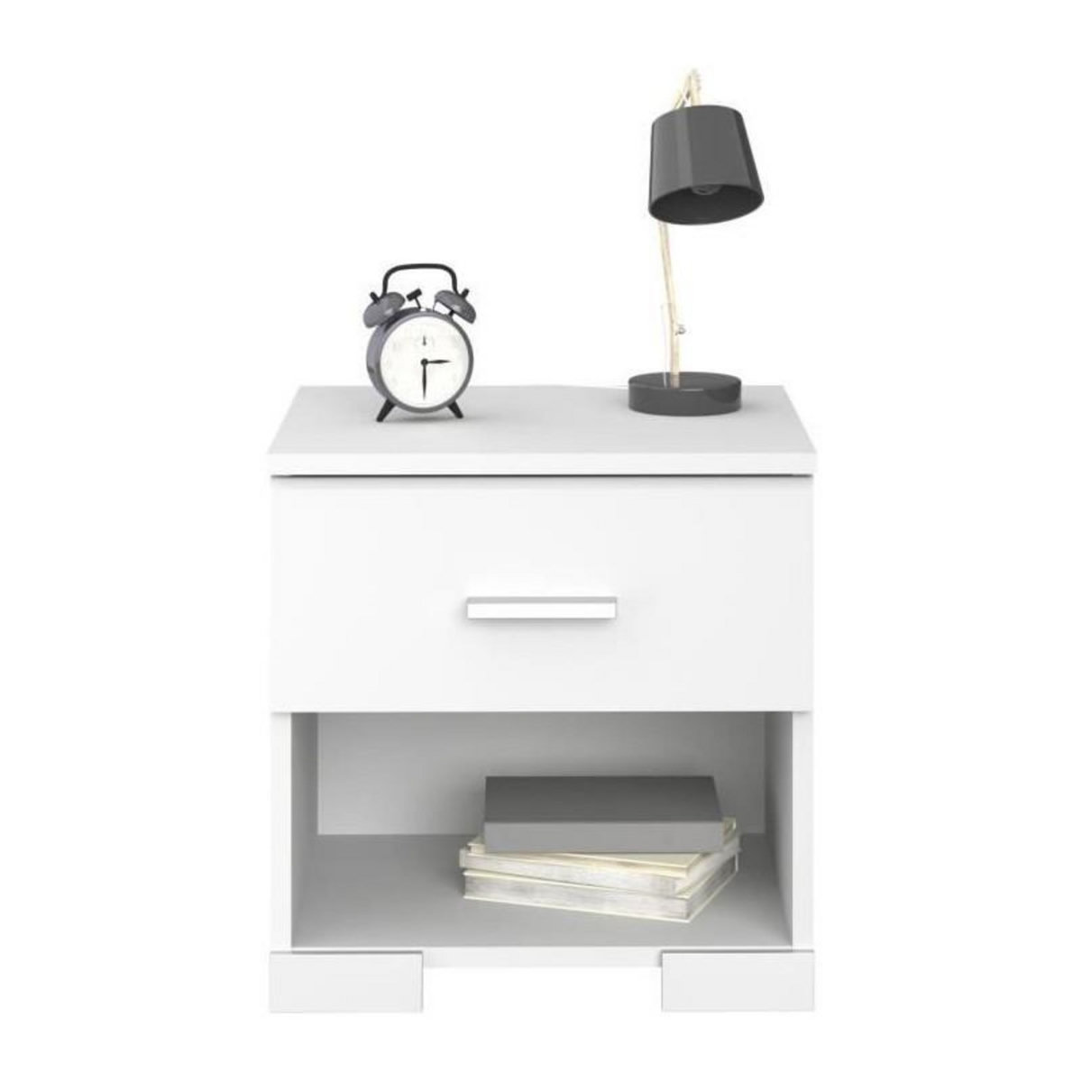 PARISOT Chambre complete enfant 3 pieces ZODIAC - Lit + chevet + bureau - Décor blanc mat - PARISOT