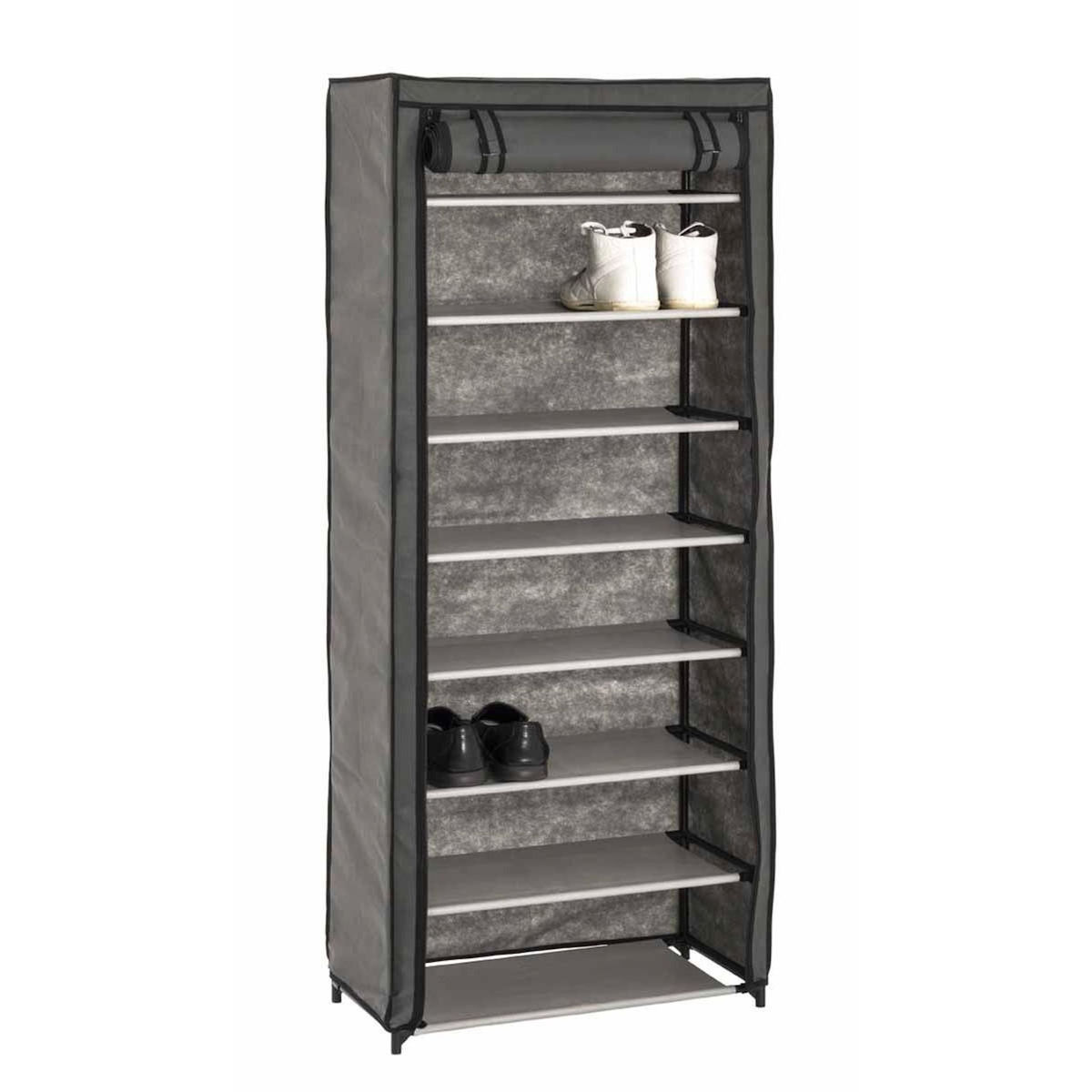 Paris Prix Armoire Rangement Chaussures En Tissu  June  Gris