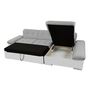 Voir la diapositive 3 : BEST MOBILIER Livio - canapé d'angle - convertible avec coffre - 4 places - style contemporain - droit