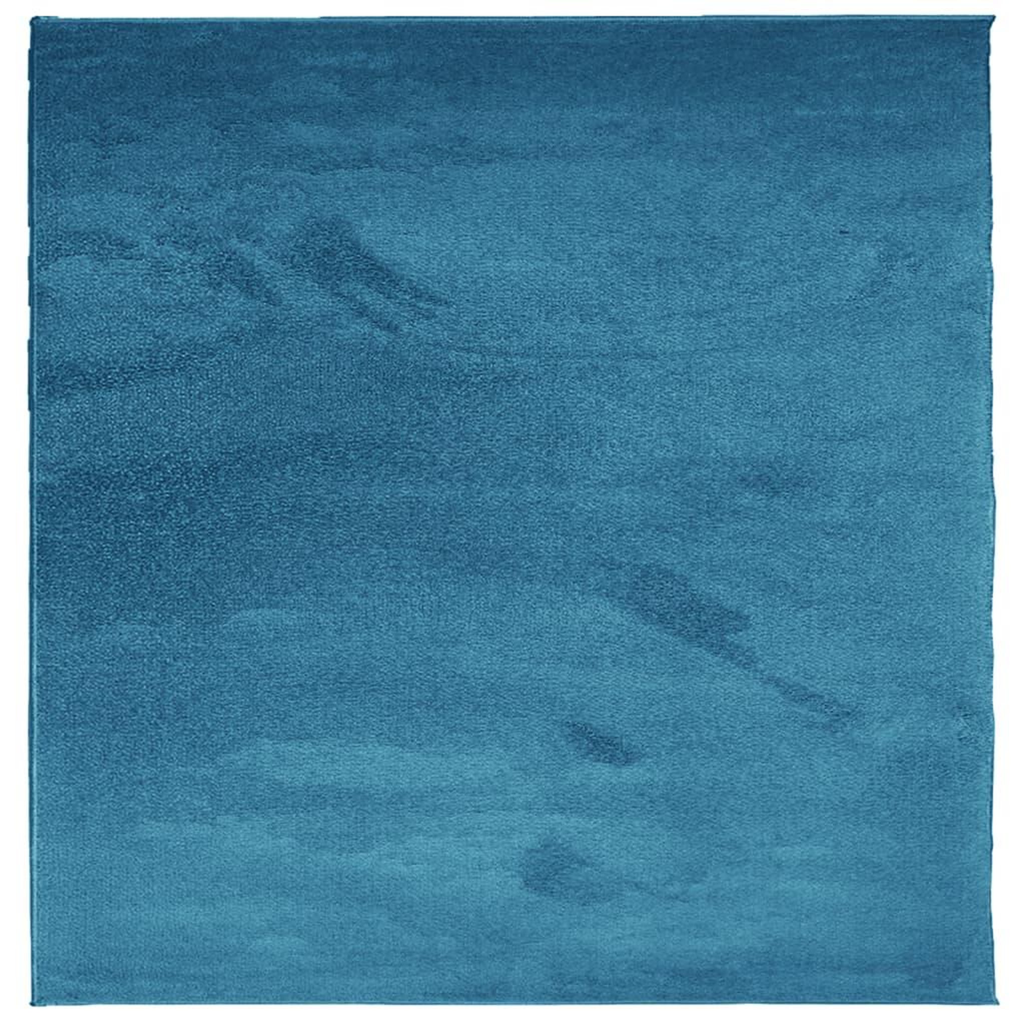 Voir la diapositive 2 : VIDAXL Tapis OVIEDO a poils courts turquoise 200x200 cm