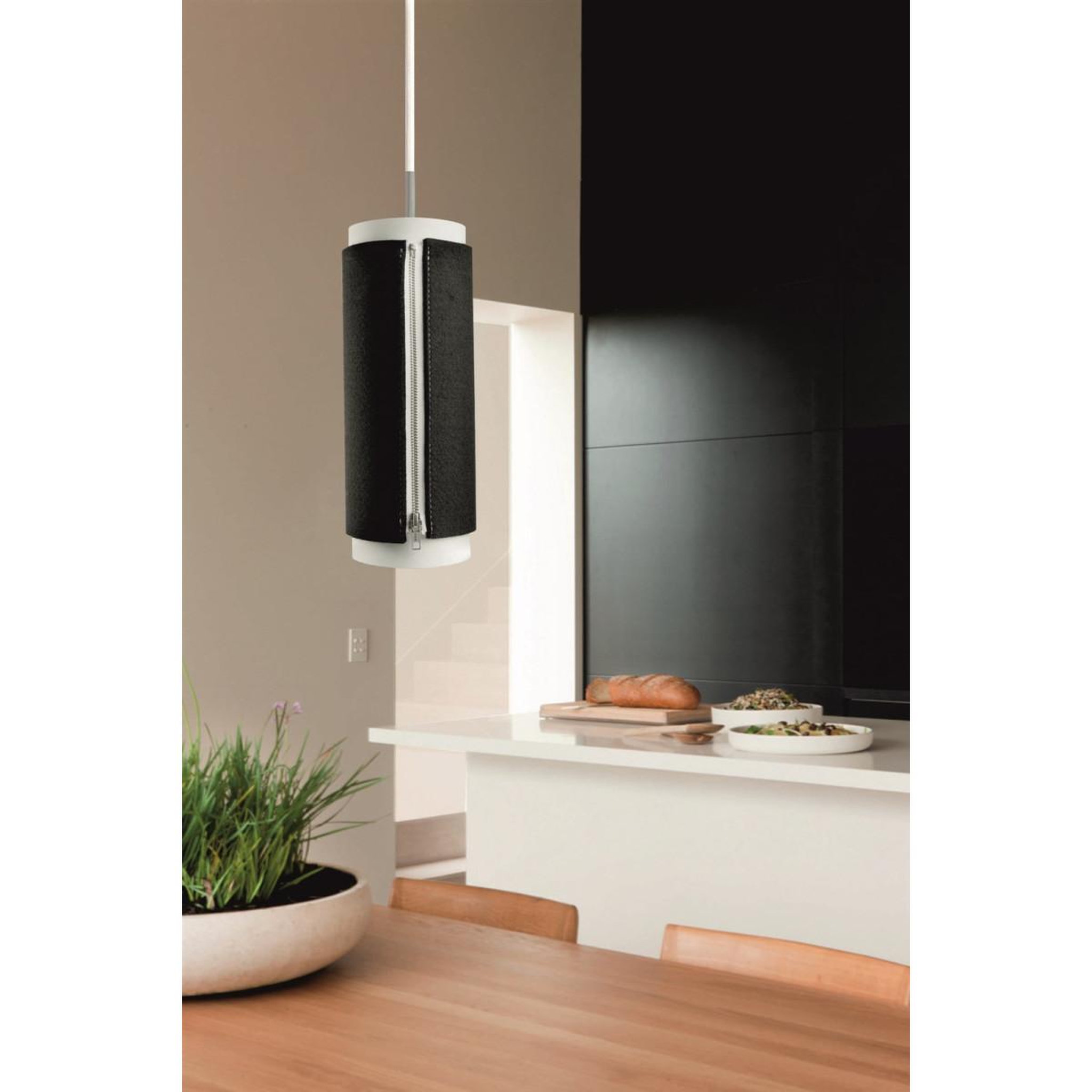 Voir la diapositive 5 : Paris Prix Lampe Suspension en Feutre  Zip Star  52cm Anthracite