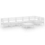Voir la diapositive 2 : VIDAXL Salon de jardin 7 pcs Bois de pin massif Blanc