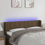 Voir la diapositive 1 : VIDAXL Tete de lit a LED Marron fonce 147x16x78/88 cm Tissu