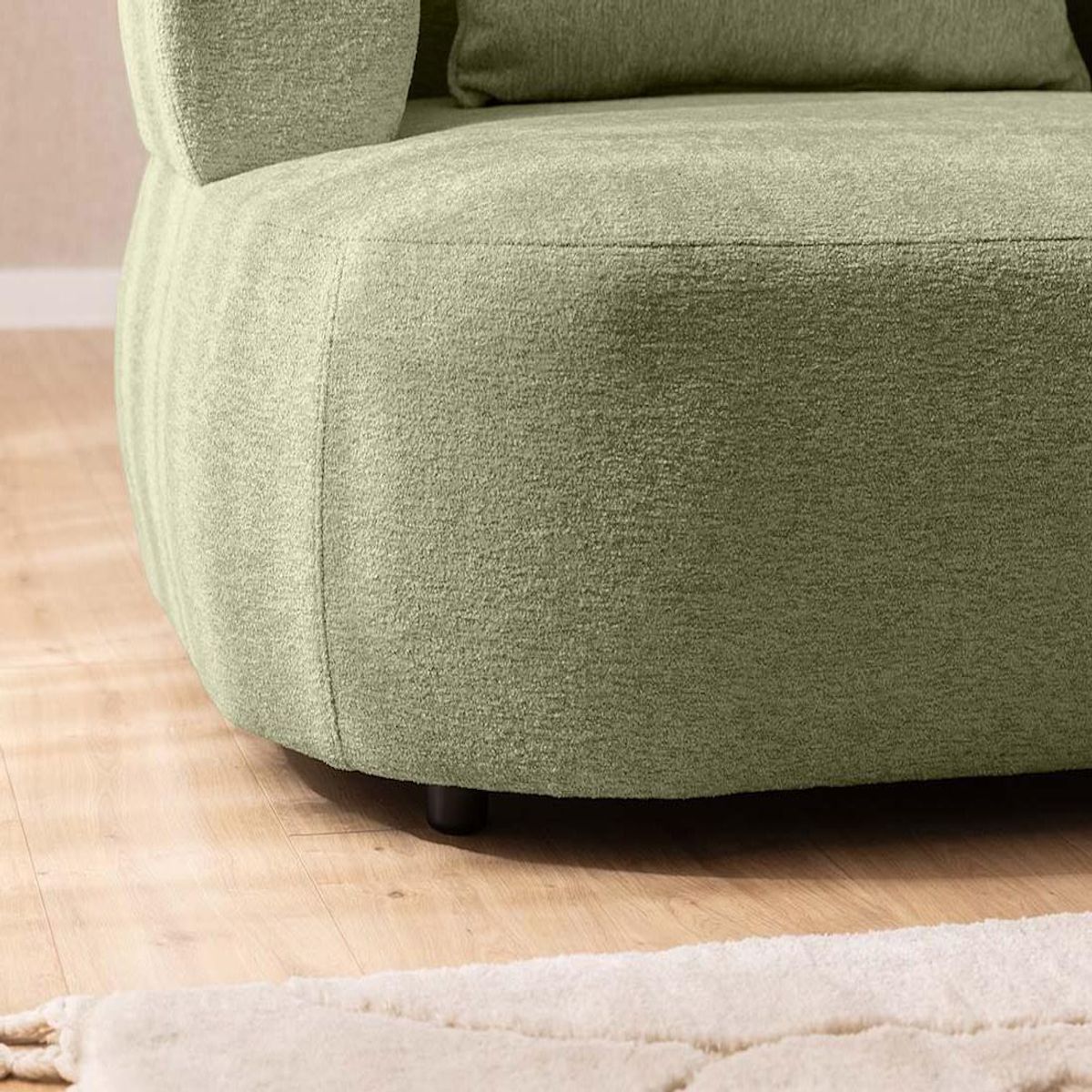 LISA DESIGN Angela - canapé d'angle droit 4 places en velours texturé