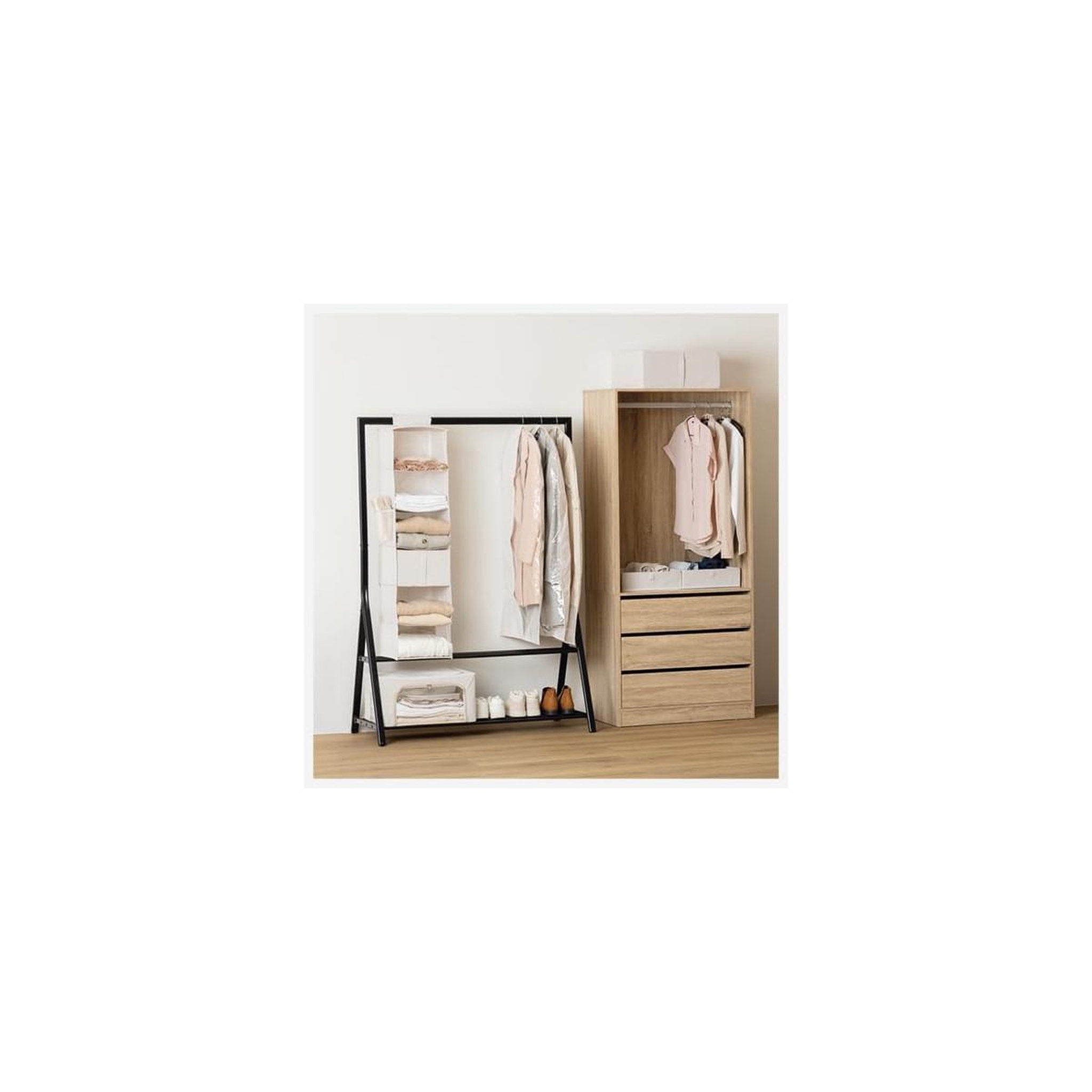 Voir la diapositive 3 : FIVE Housse à Vêtements à Suspendre  Dressy  115cm Beige