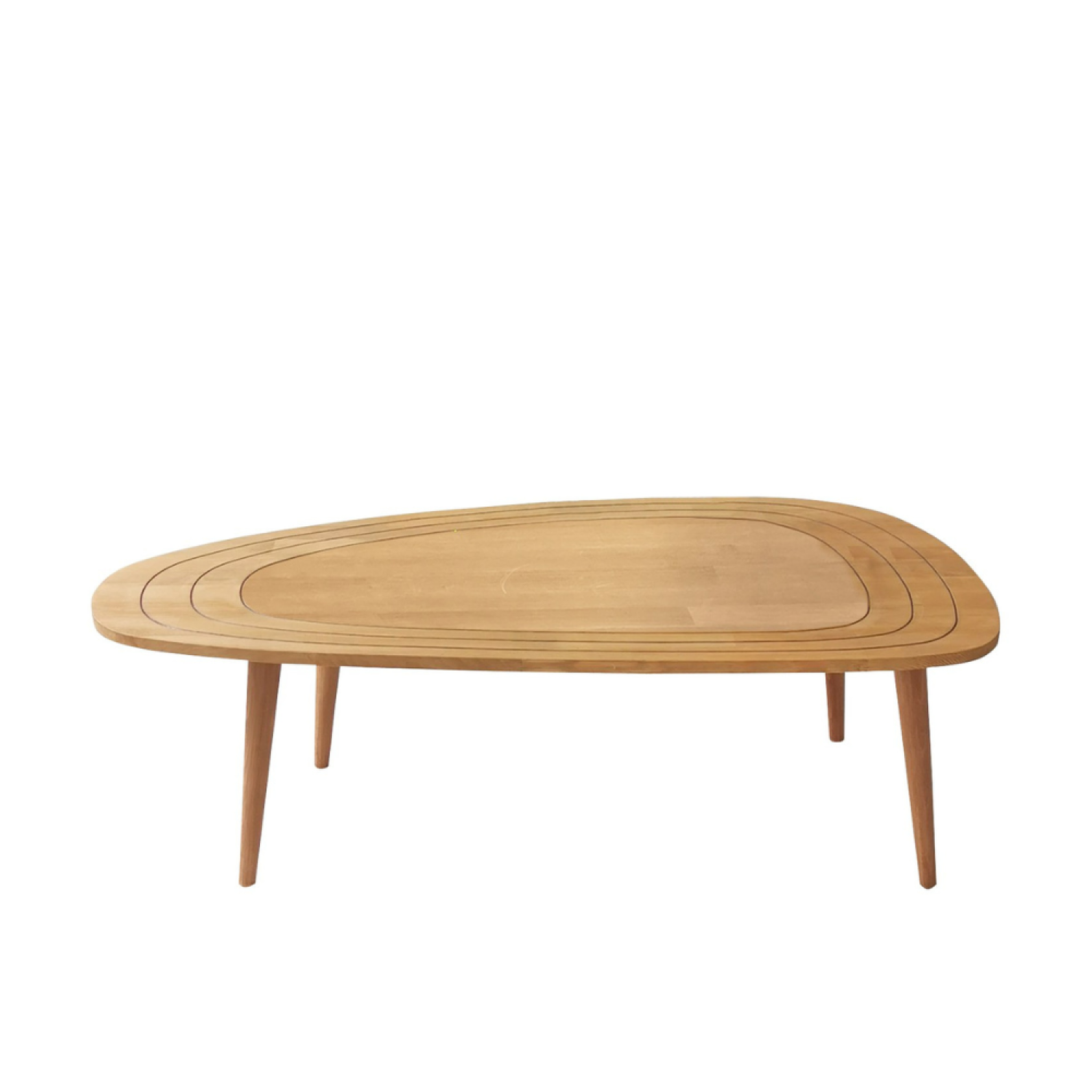 CONCEPT USINE Table basse style teck bois clair rana