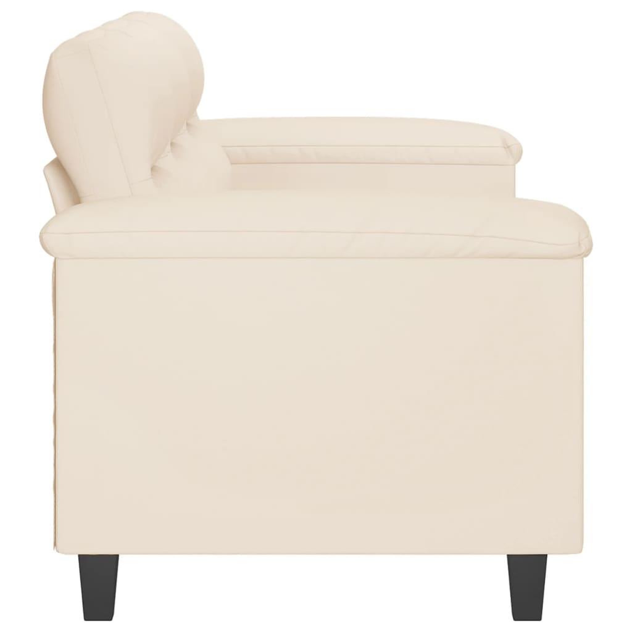 Voir la diapositive 4 : VIDAXL Canape a 3 places Beige 180 cm Tissu microfibre