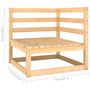 Voir la diapositive 6 : VIDAXL Salon de jardin 10 pcs avec coussins Bois de pin massif