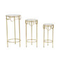 Voir la diapositive 2 : Paris Prix Lot de 3 Tables d'Appoint Gigognes  Dolly  70cm Or
