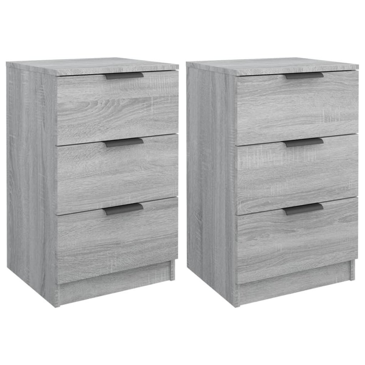 VIDAXL Tables de chevet 2 pcs Sonoma gris 40x36x65 cm