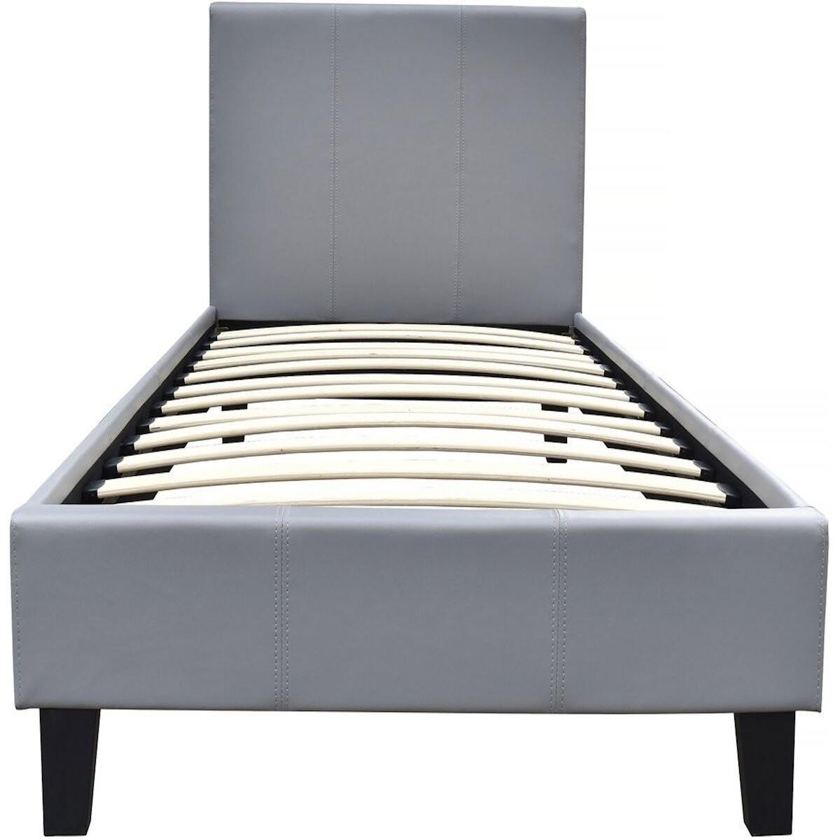 Habitat et Jardin Lit  Lina  - 90 x 190 cm - Gris clair