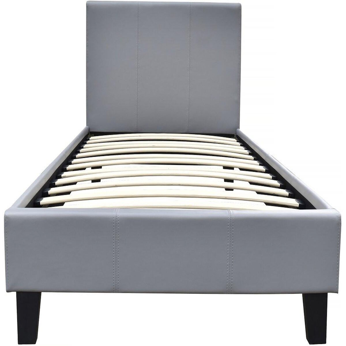 Habitat et Jardin Lit  Lina  - 90 x 190 cm - Gris clair