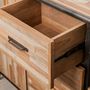 Voir la diapositive 5 : Paris Prix Buffet 2 Portes en Teck Industriel  Fusion  140cm Naturel