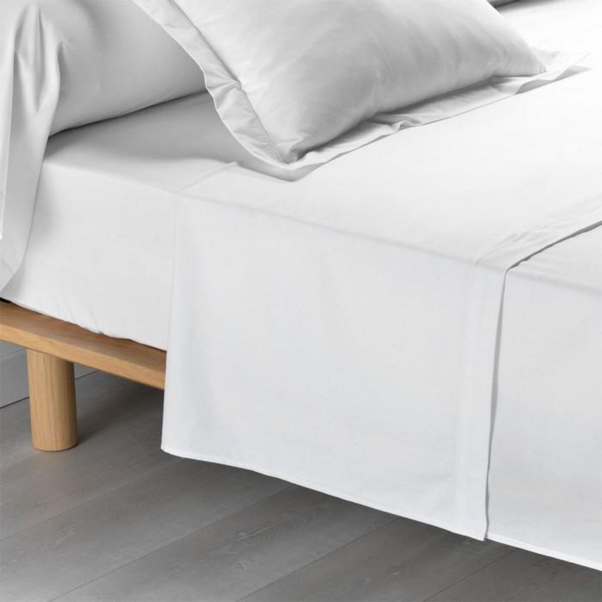Paris Prix Drap Plat  Percaline  180x290cm Blanc