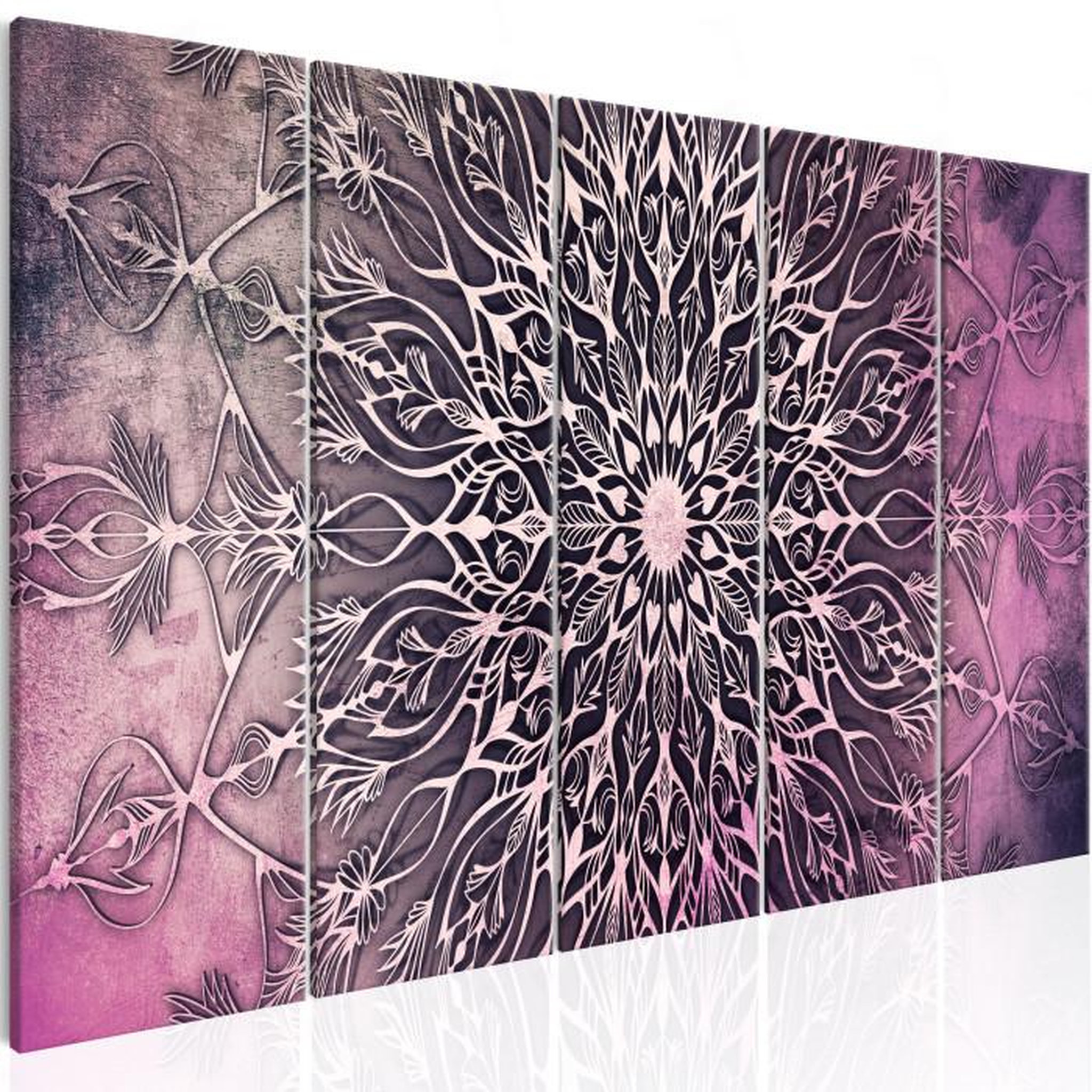 Paris Prix Tableau Imprimé 5 Panneaux  Center Narrow Pink. Coloris disponibles : Multicolore